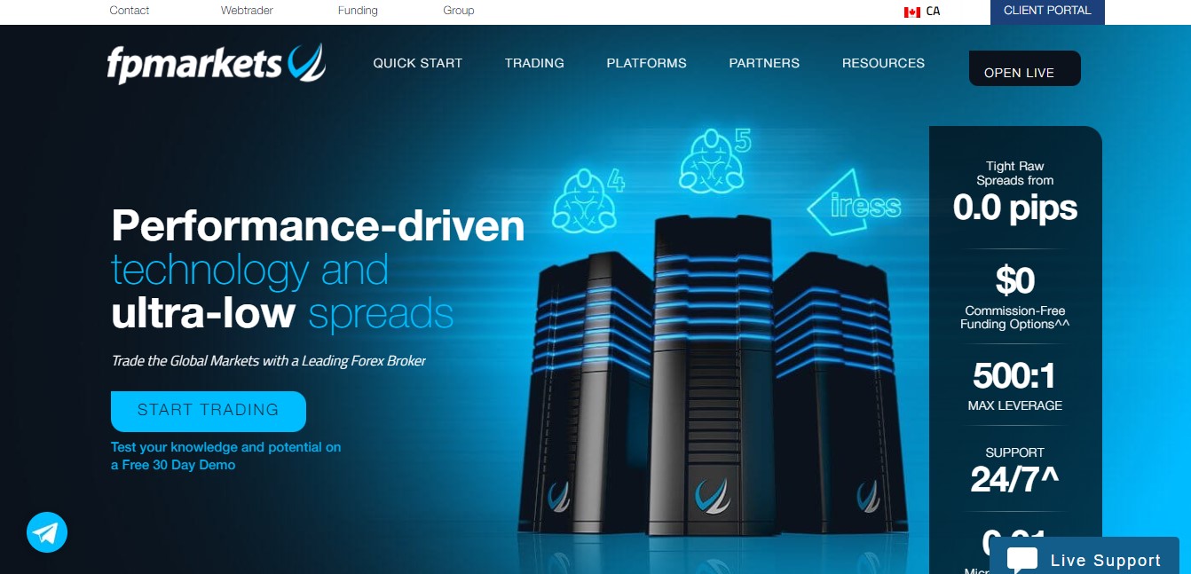 FP Markets website