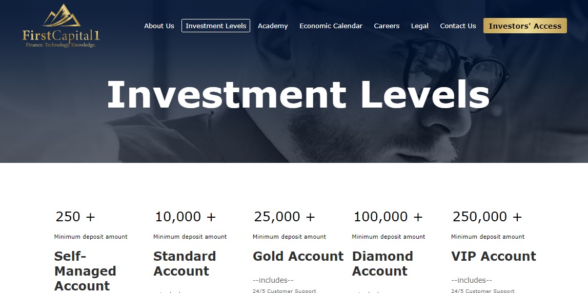 First Capital Investment Levels